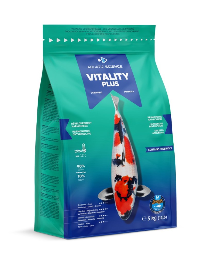 Alimentation de qualité pour carpe Koi et poisson de bassin printemps et été