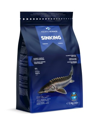 Alimentation pour esturgeons et poissons carnivores, nourriture coulante