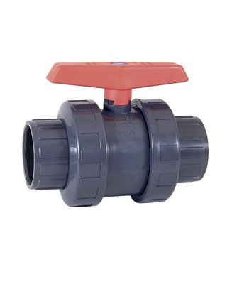 Vanne à bille double union FF à coller 63 mm